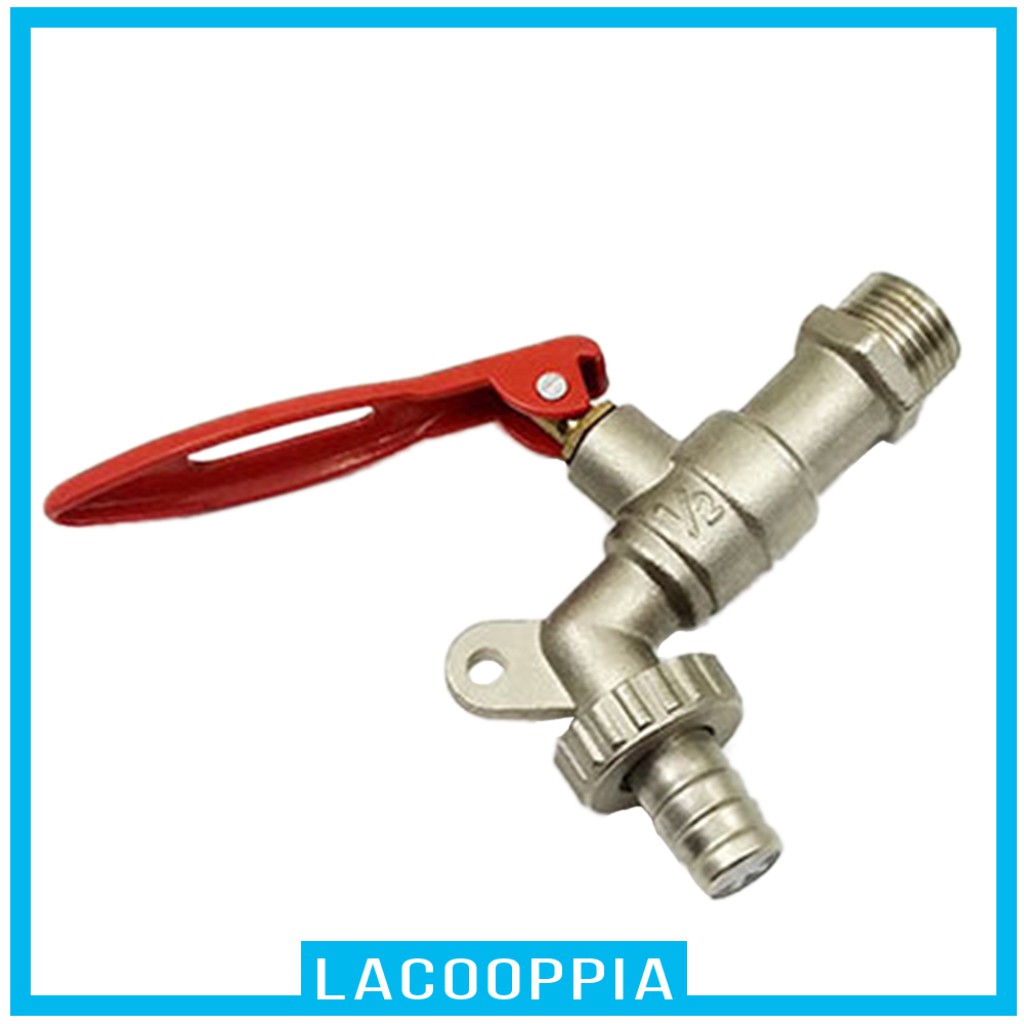 Vòi Nước DN15 1 / 2 '' Khóa Bằng Đồng Thau Tiện Dụng Cho Sân Vườn