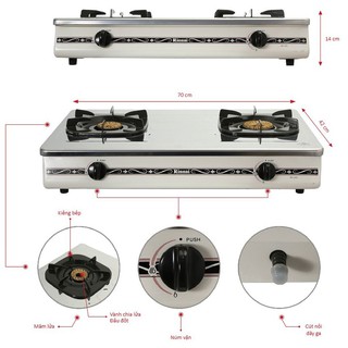 Bếp ga đôi rinnai RV-375SWN