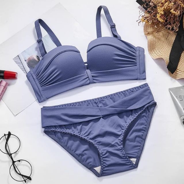 Bộ Đồ Lót, Áo Ngực Su Cúp Ngang Thông Hơi Không Gọng Mút Kép