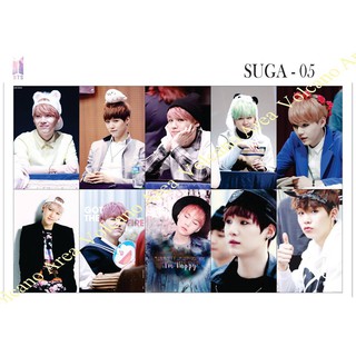 [BTS] Set Sticker SUGA - 8 mẫu (có nhiều mẫu hình dán Kpop)