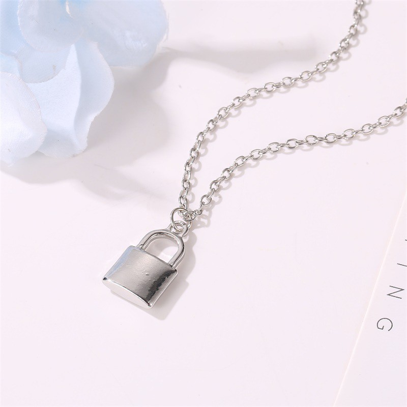 Korean Style Electroplated Padlock Pendant