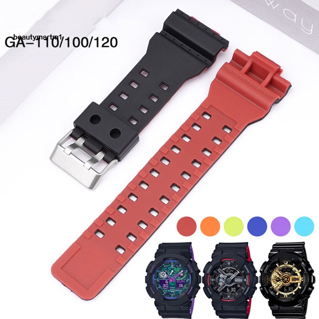 Dây Đeo Thay Thế Chống Mồ Hôi Thoáng Khí Cho Đồng Hồ Casio GA 100 / 110 / 120 / 150 / 200 / 300 / 400 / 700 Beautymartm1