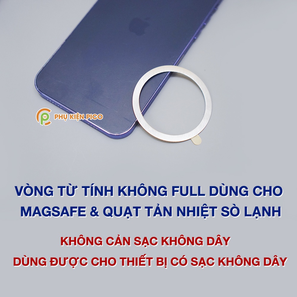 Miếng dán tản nhiệt điện thoại - Vòng từ tính sạc không dây cho IP Magsafe - Vòng Kim loại hỗ trợ quạt tản nhiệt sò lạnh