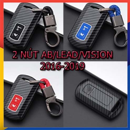 Bọc Chìa Khóa Smartkey AB, LEAD, Vision 2018-2020 ( 2 Nút ) Ốp Carbon HON13