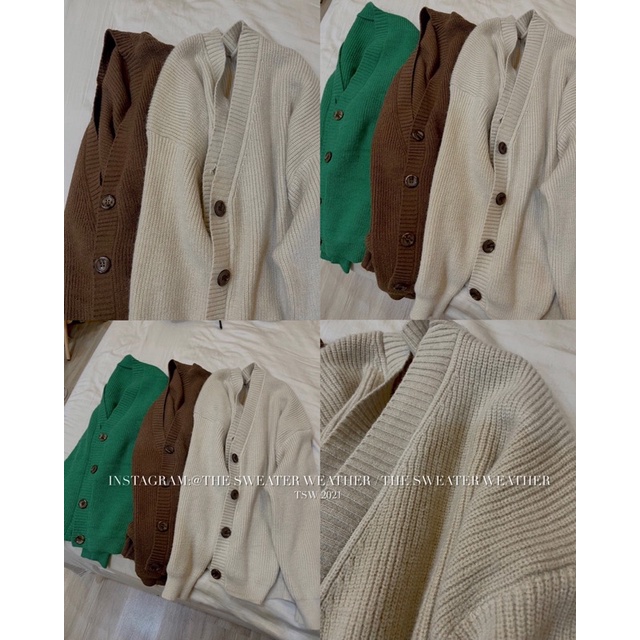 (Ảnh thật) Áo len cardigan cổ V cài cúc to the.sweaterweather TSW | BigBuy360 - bigbuy360.vn