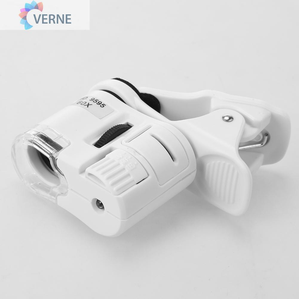 Ống Kính Hiển Vi Verne Universal 60x Kẹp Camera Với Đèn Led