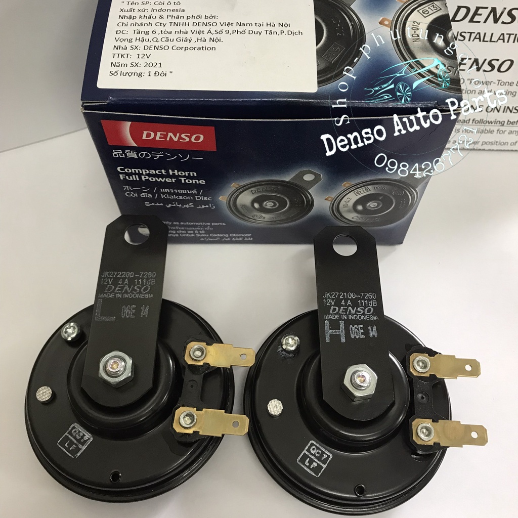 Còi đĩa - kèn đĩa 2 giắc chính hãng Denso Indonesia