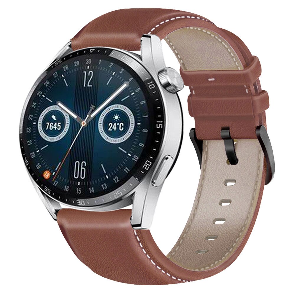 Dây đeo bằng da 22mm thay thế cho đồng hồ Huawei Watch GT 3 46mm / GT Runner