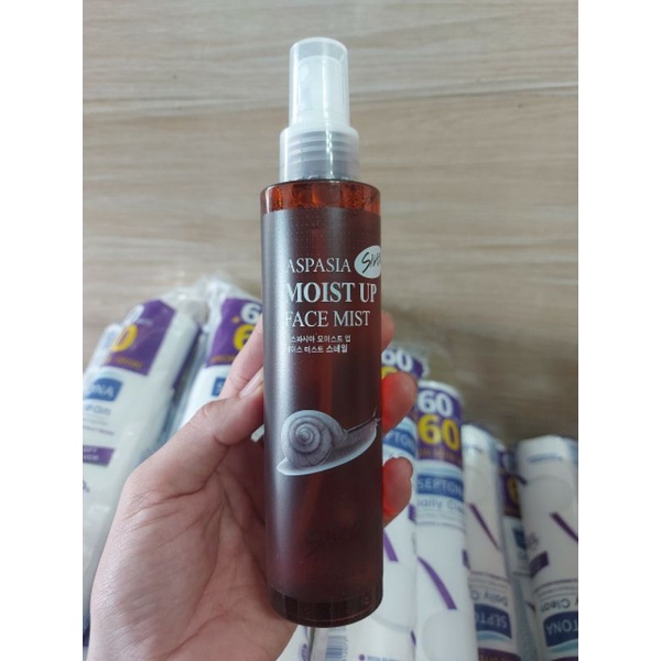 Xịt Khoáng Aspasia Moist Up Face Mist 150ml Hàn Quốc nha đam/ốc sên