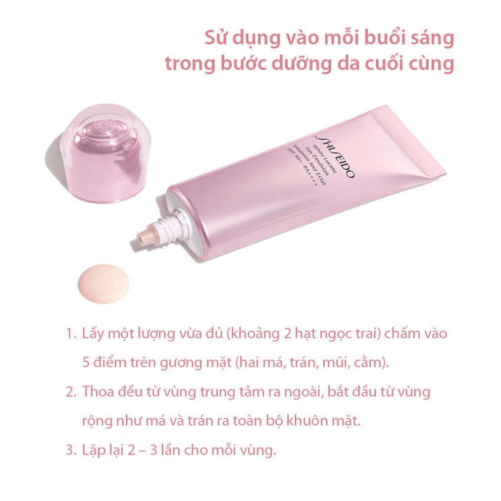 CHỈ HÔM NAY Kem dưỡng trắng da ban ngày Shiseido White Lucent Brightening Day Emulsion 50ml CHỈ HÔM NAY