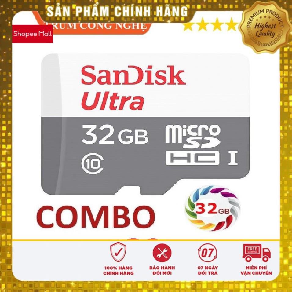 [ Sỉ Combo 20c] Thẻ nhớ Sandisk Utral 32gb Class10 80mb/s - Tốc độ cao