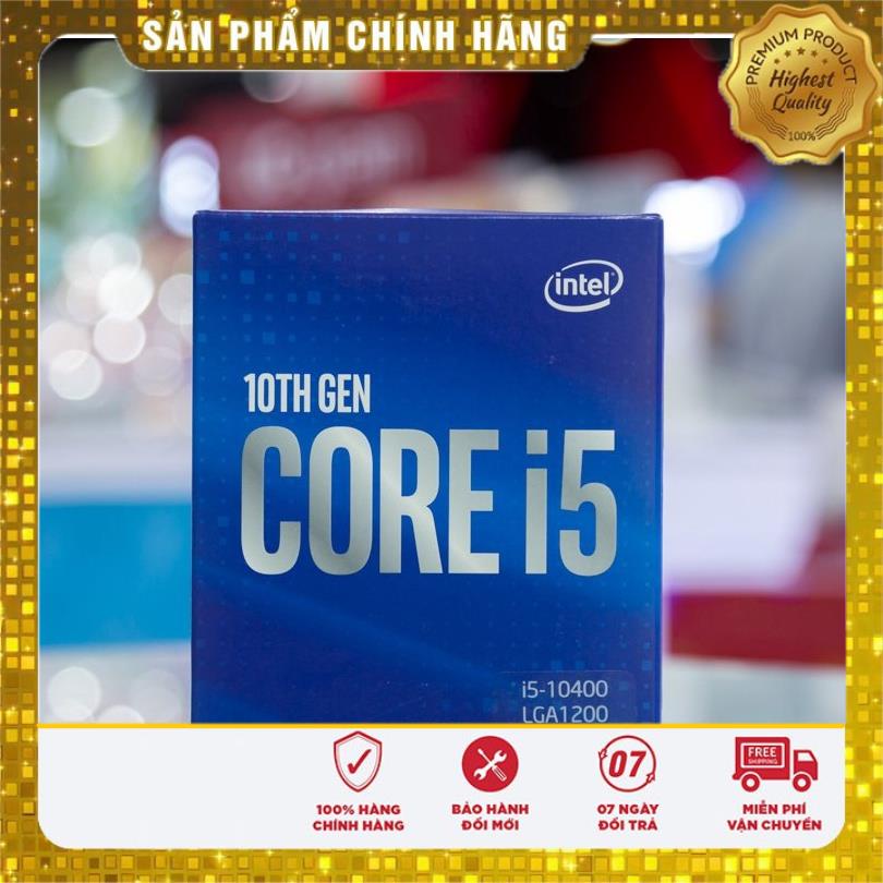 VPG - CPU Intel Core i5 10400 (2.90 Up to 4.30GHz, 12M, 6 Cores 12 Threads) TRAY Chưa Bao Gồm Fan