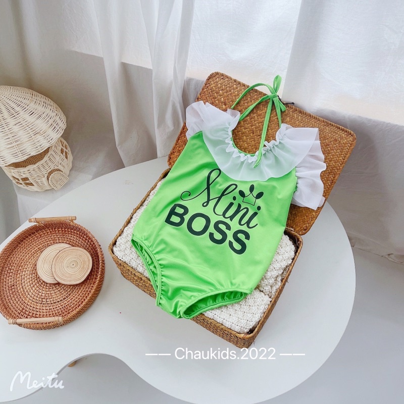 Bộ bikini tay bèo HOTTREND cho bé 10-26kg B0130