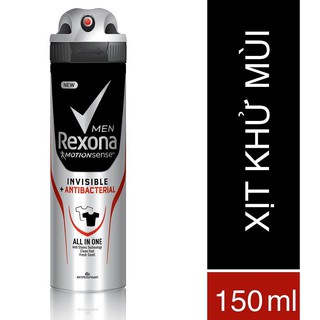 Xịt khử mùi Rexona Men Invisible Antibacterial chai 150ml