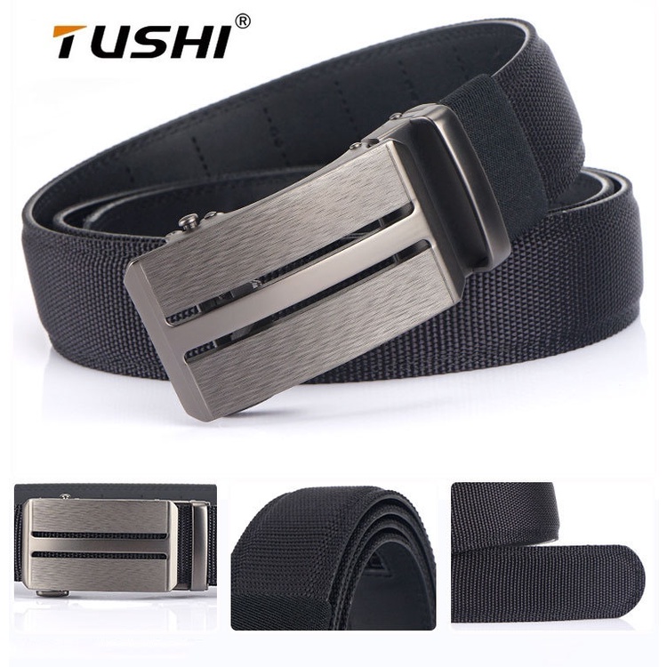 Thắt lưng nam cao cấp TuShi, khóa tự động không gỉ, vải canvas siêu bền đẹp_Dây nịt nam TuShi vải bố, nam tính, mạnh mẽ.