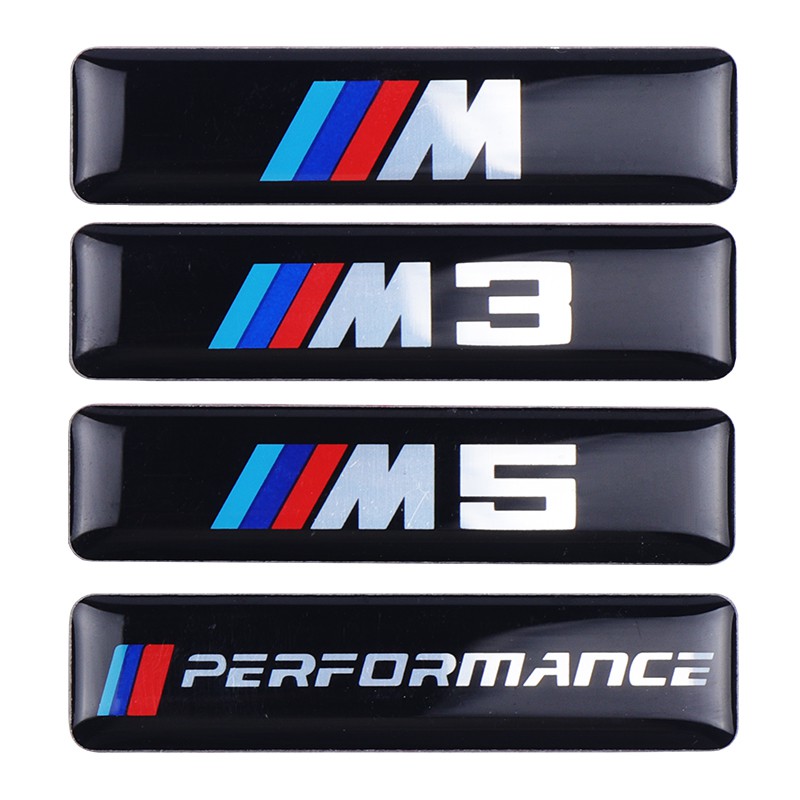 Bộ 2 Miếng Dán logo m3 m5 Bằng Nhôm Trang Trí Xe Hơi bmw