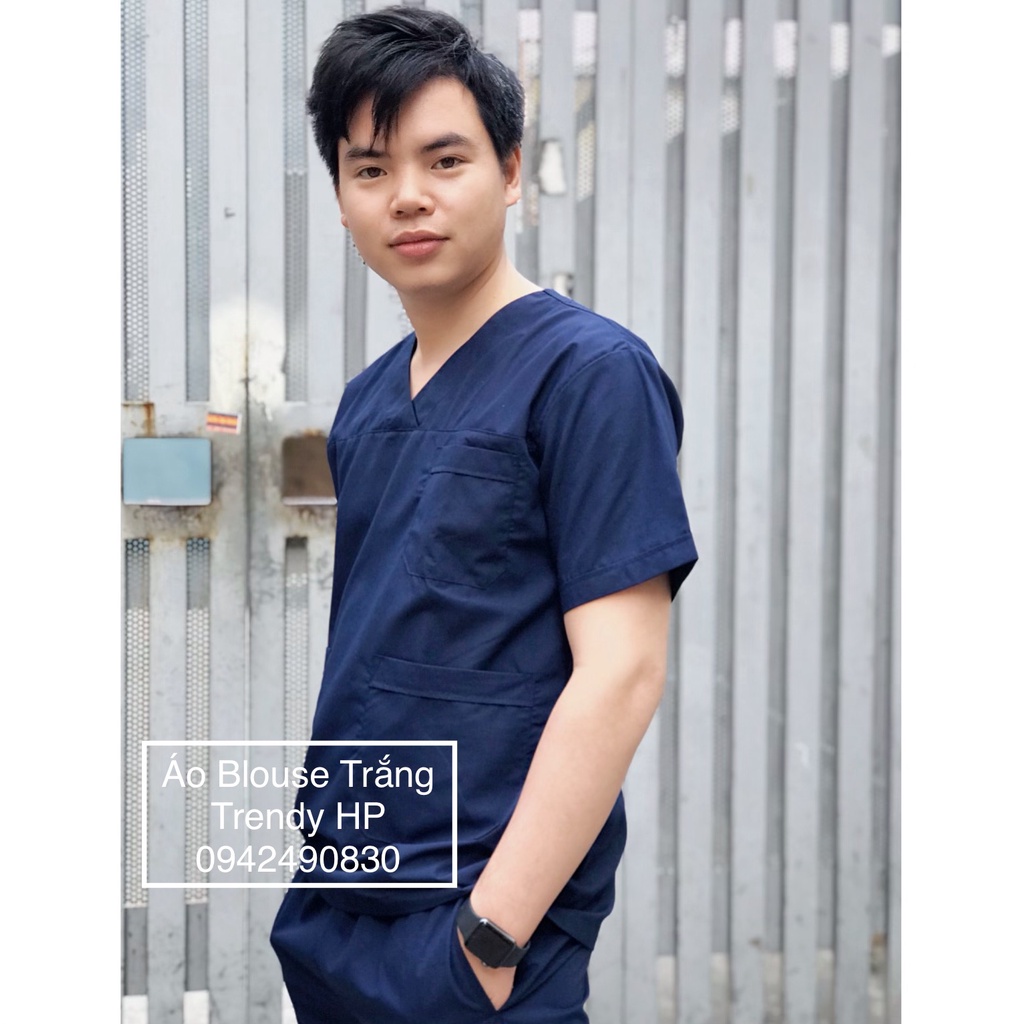 Bộ scrubs kỹ thuật viên, bộ Scrubs bác sỹ, hộ lý, bộ cổ tim phòng mổ, đồng phục phẫu thuật, đồng phục spa