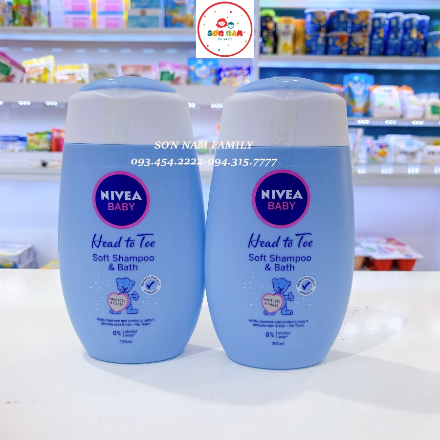 Sữa Tắm Gội NIVEA Baby Đức Cho Bé Chai 200ml