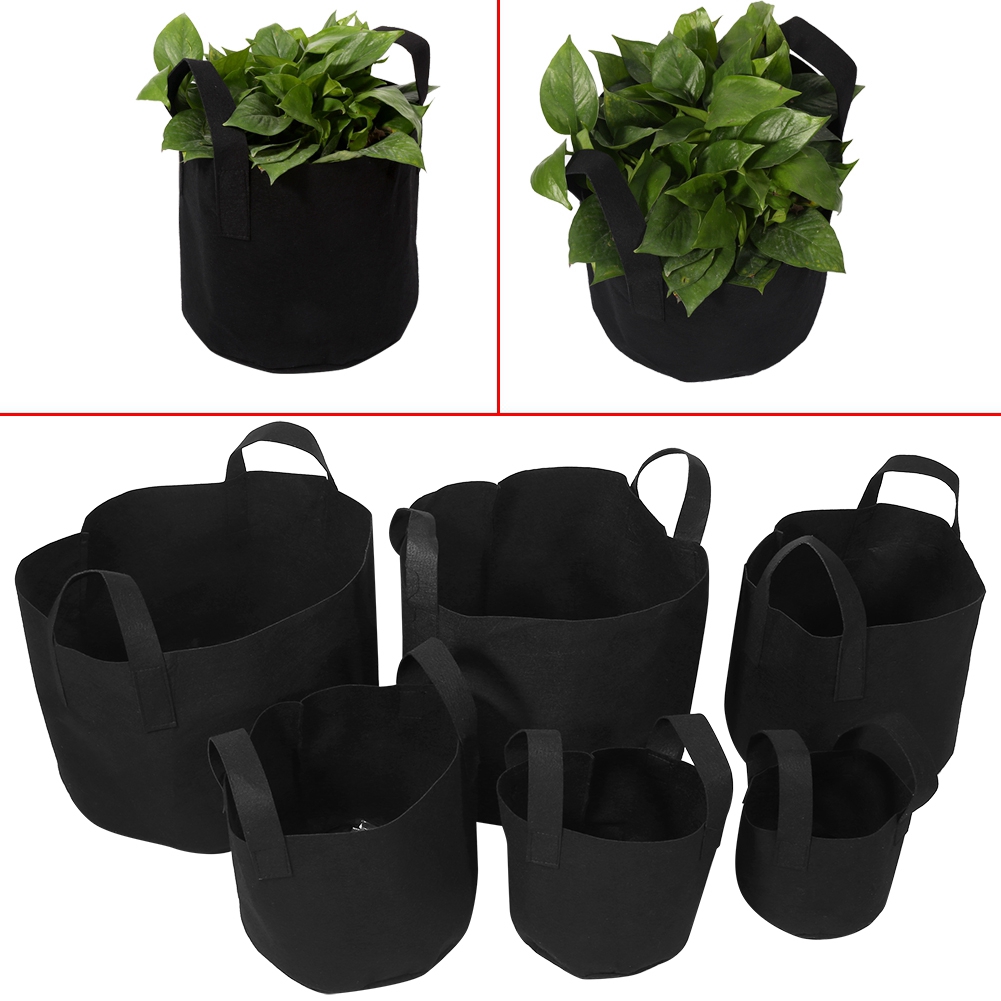 Túi vải trồng cây có quai xách tiện lợi đa năng tùy chọn dung tích 1/2/3/5/7/10 gallon