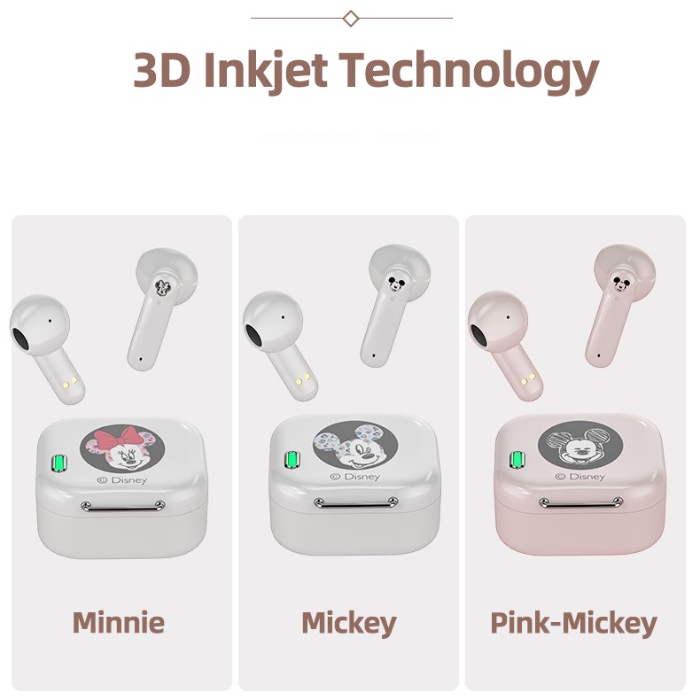 Tai nghe nhét tai không dây DISNEY H01 bluetooth 5.2 chống thấm nước loại bỏ tiếng ồn chất lượng cao tiện lợi