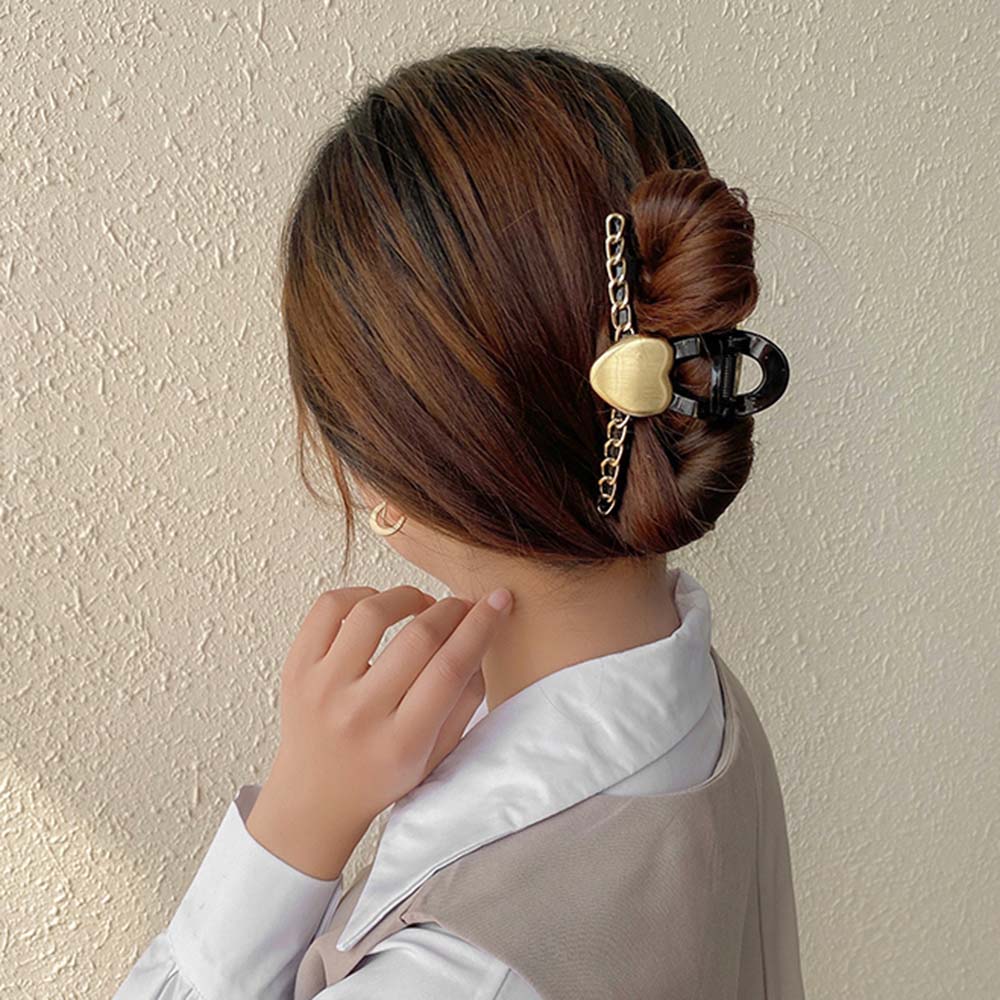 Kẹp tóc càng cua hợp kim đính ngọc trai nhân tạo xinh xắn cho nữ