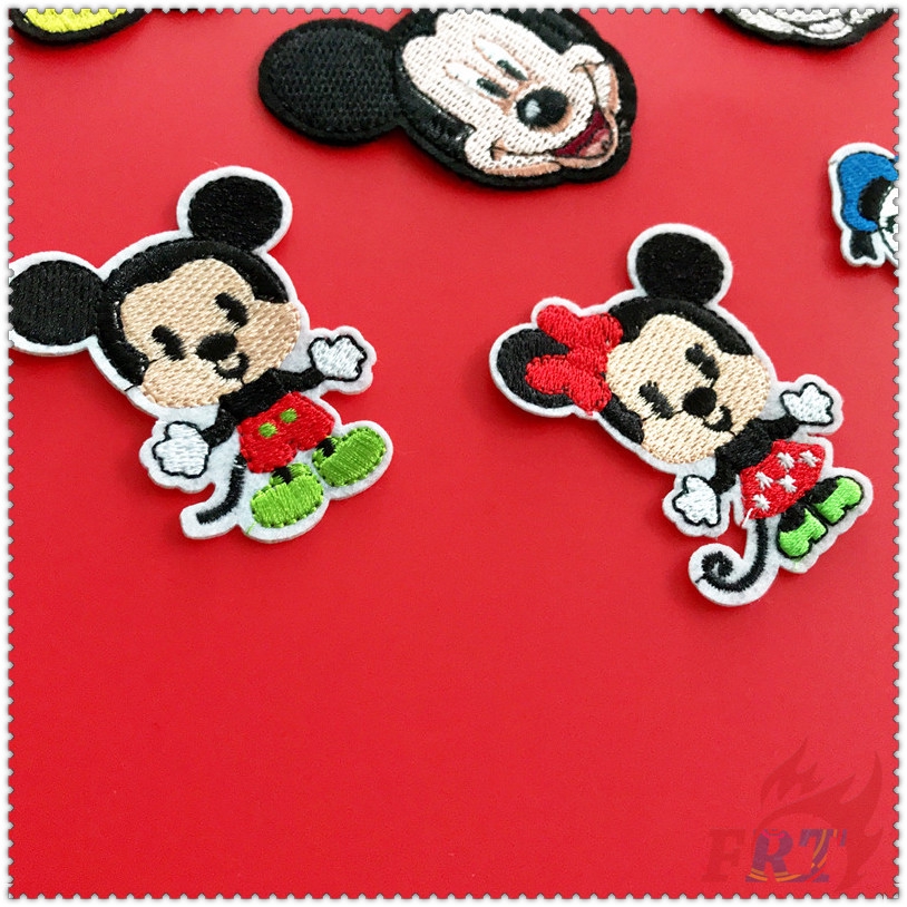 Set 1 / 2 miếng vá quần áo hình chuột mickey / minnie / donald