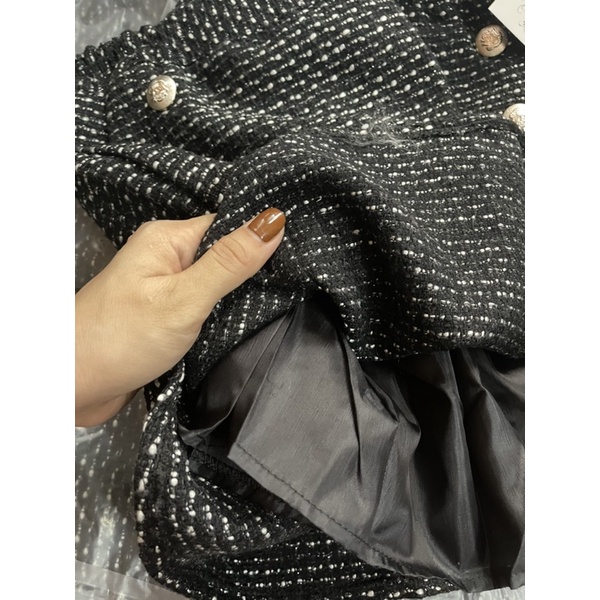 Chân váy BIGSIZE dạ vải tweet 6 cúc gọn dáng 60-90kg