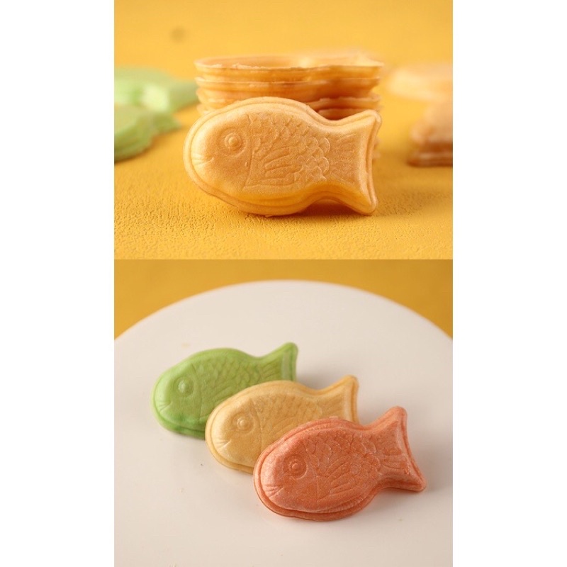 Set Đế bánh thuyền hình cá hộp 40c + 40 túi đựng