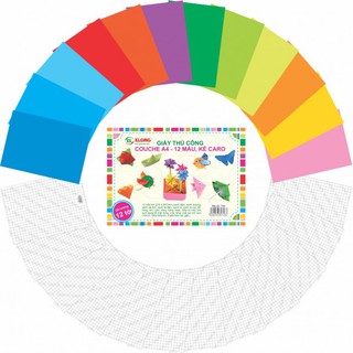Giấy thủ công/ giấy màu 12 màu KLONG 718