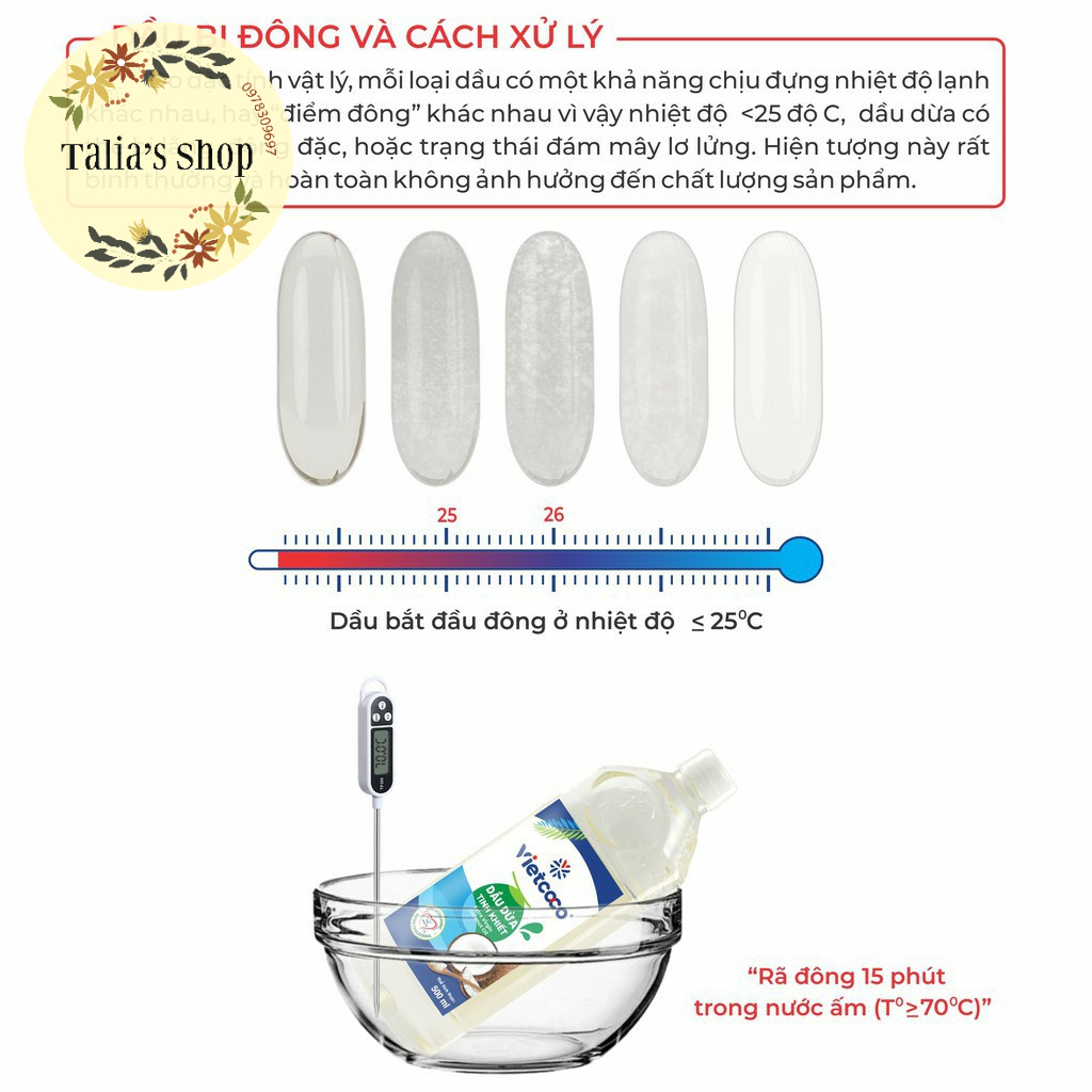 250ml - Dầu dừa tinh khiết Vietcoco Organic nấu ăn, dưỡng tóc, dưỡng mày, dưỡng môi