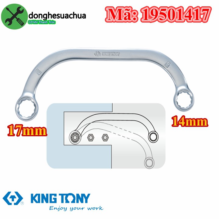 Cờ lê hai đầu vòng trái me 14 x 17 Kingtony 19501417