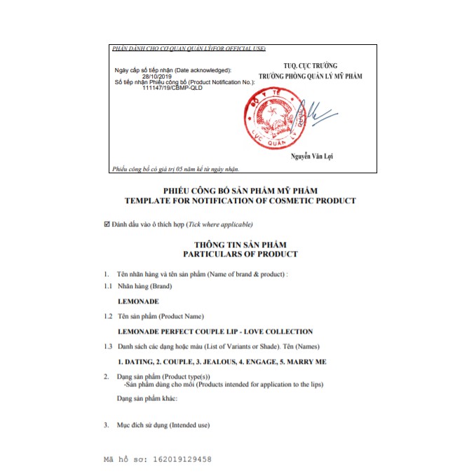 Son Kem Lì 2 Đầu Lemonade Perfect Couple Lip Bản Giới Hạn 7.5ml