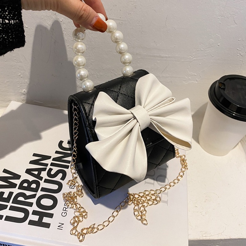 Se7en Túi Đeo Chéo Vai Da PU Đính Ngọc Trai Dễ Thương Sang Trọng Cho Nữ