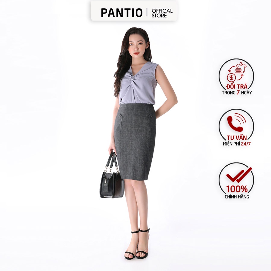 Chân váy dài kẻ mờ dáng ôm BJD92238 - PANTIO
