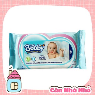 Khăn ướt Bobby bịch 10 tờ không mùi hương