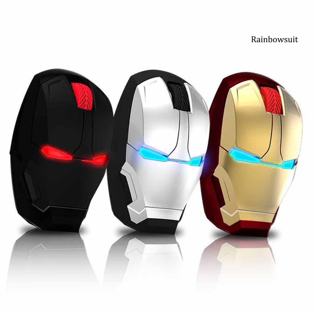Chuột không dây Hình Iron Man 600 / 1200 / 1600 Dpi Thời Trang
