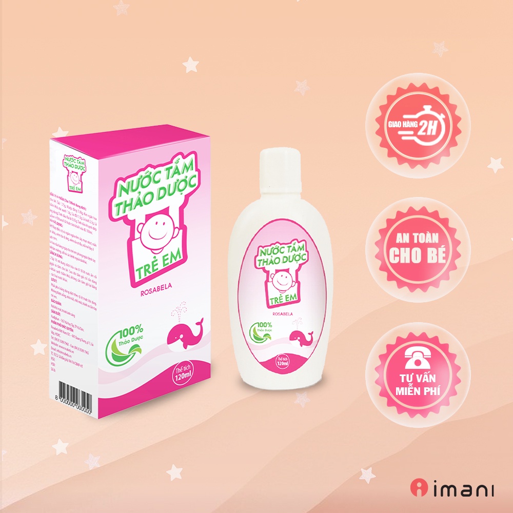 Sữa tắm cho bé Rosabela nước tắm thảo dược trẻ em an toàn với làn da của trẻ