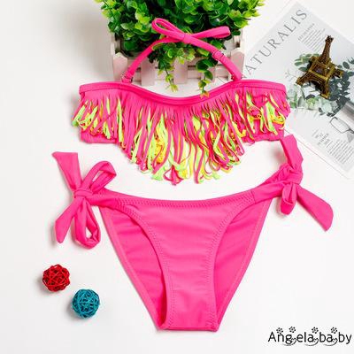 Bộ Bikini Hai Mảnh Tua Rua Cho Bé Gái