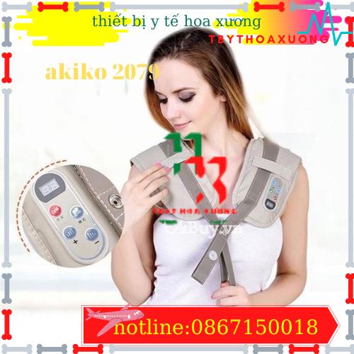 Đai Massage Đấm Lưng Vai Cổ Gáy Akiko - Nhật Bản, Bảo Hành 12 Tháng