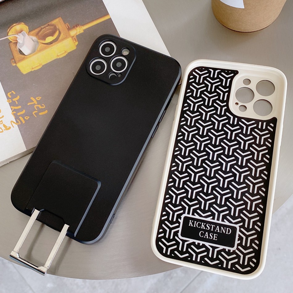 Ốp điện thoại silicon mềm có giá đỡ thích hợp cho 7 8 Plus 12 11 Pro Xs Max Xr X Xs 12 Pro Max Se 2020