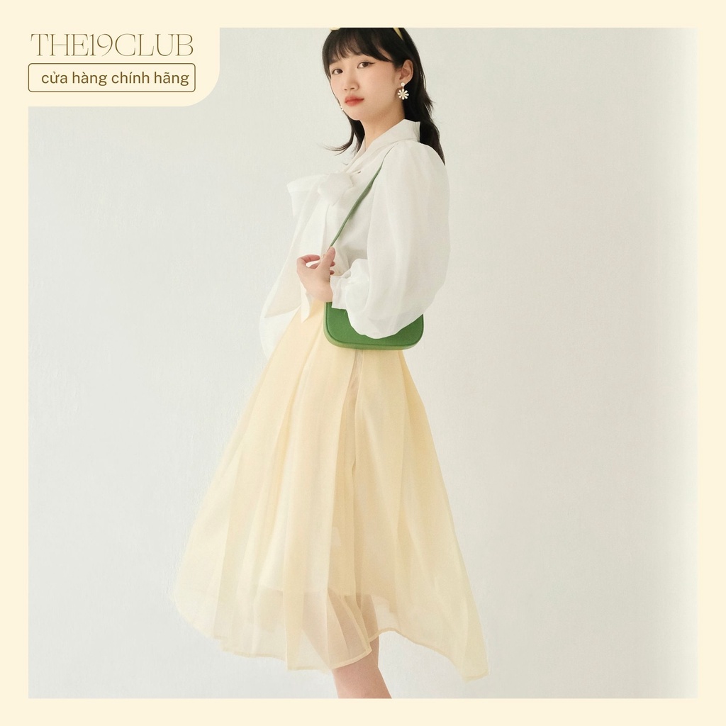 THE19CLUB - Chân váy voan tơ xếp ly 4 màu sắc - ELLA SKIRT