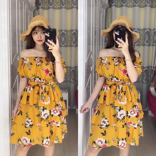 Đầm trễ vai tầng