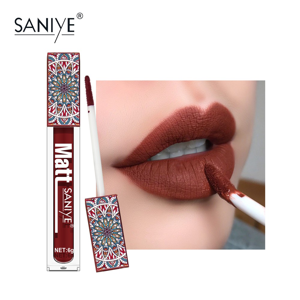 【SANIYE】8 Colors Matte Liquid Lip tint Quick Dry Waterproof Lip Gloss Lipstick Makeup