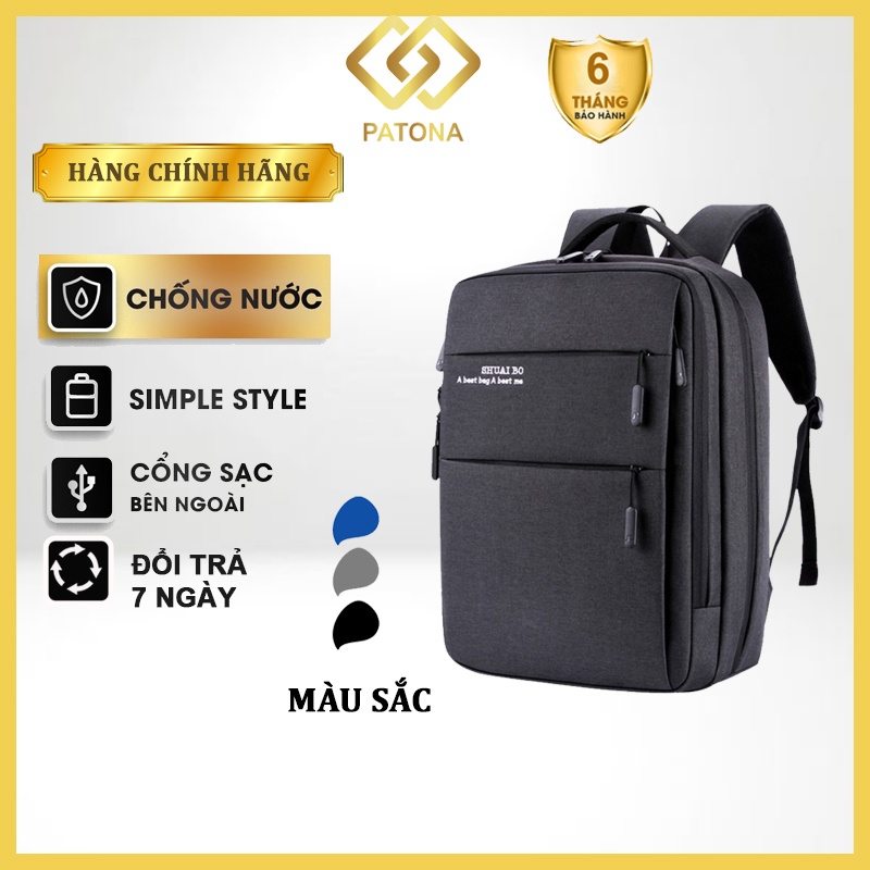 Balo Thời Trang Chống Nước Đựng Laptop 15.6inch, balo SHUAI BO-65, phù hợp cho học sinh, sinh viên, người đi làm