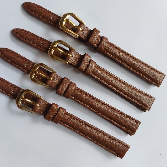 Dây Đeo Đồng Hồ Bằng Da Màu Nâu 10mm Dành Cho Nữ