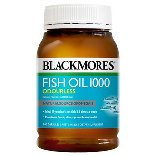 Dầu cá không mùi Blackmores Odourless Fish Oil 1000mg 200 Capsules