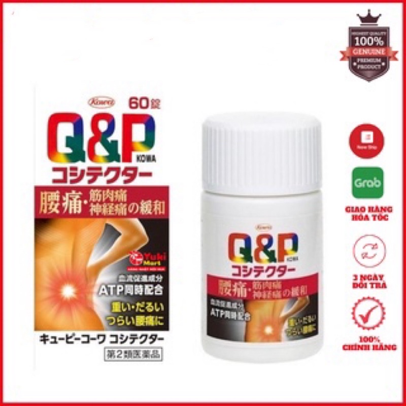 Viên uống  cải thiện đau lưng Q&P QP kowa Nhật Bản 60/120 viên hàng chính hãng bn
