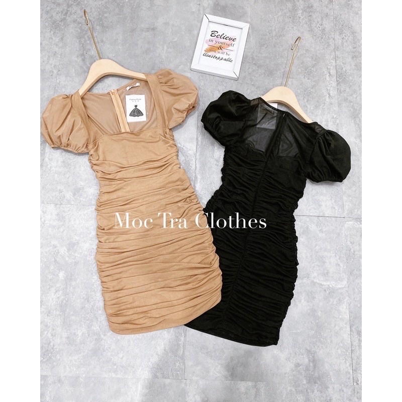 Đầm xinh Alex Dress thiết kế dáng ôm nhúm lưng tiểu thư, Váy dự tiệc nữ body rẻ đẹp thích hợp đi dạo đi chơi | BigBuy360 - bigbuy360.vn