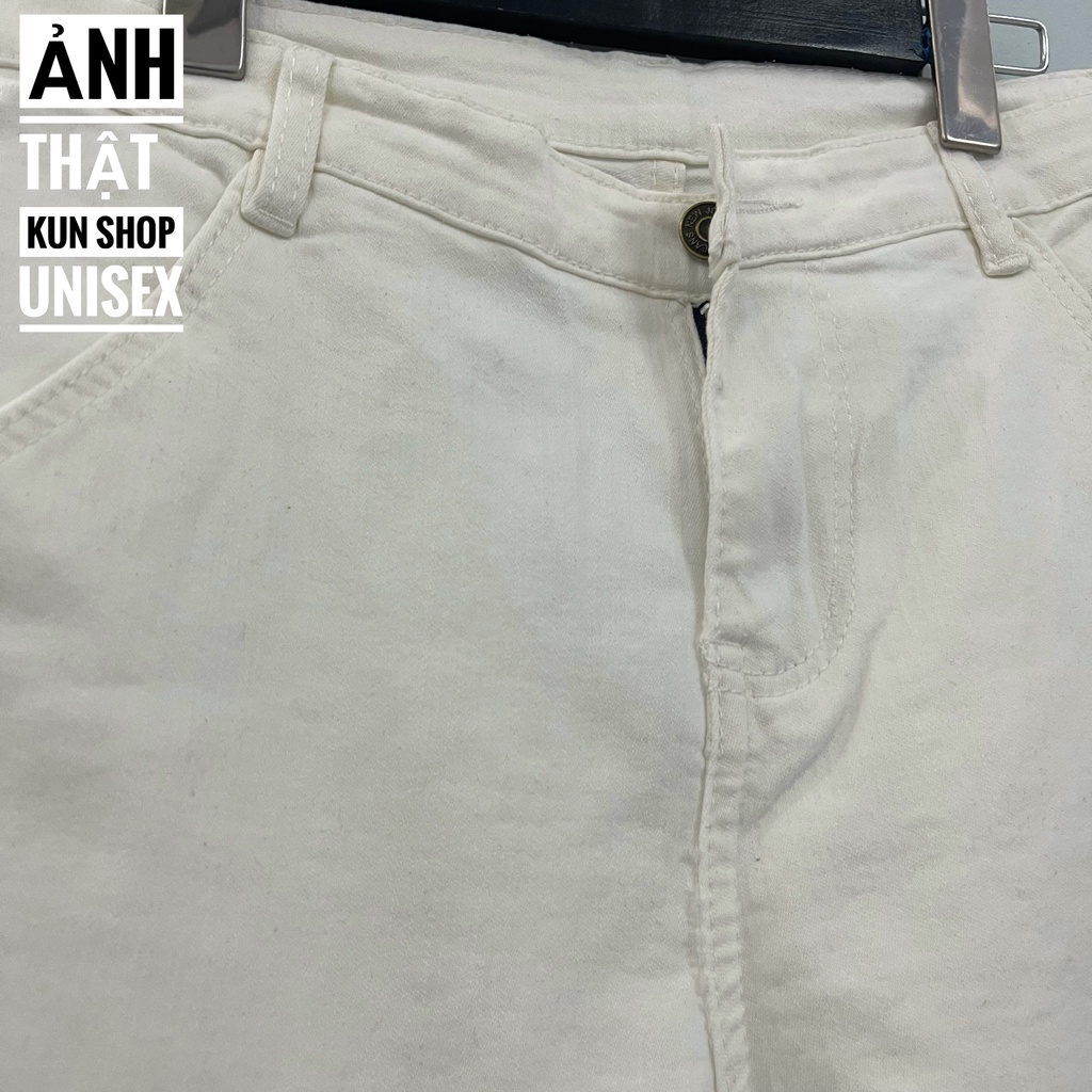 Quần jean nam hàn quốc baggy jeans nam ống rộng màu trắng unisex Kun Shop | BigBuy360 - bigbuy360.vn