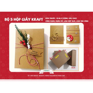 Bộ 5 hộp giấy kraft